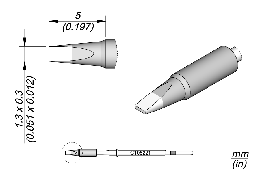 C105221 - Cartridge Chisel 1.3 x 0.3
